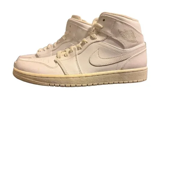 Air Jordan 1 Mid Triple White Men’s 9 | Unworn • No Box • Clean - Picture 8 of 10